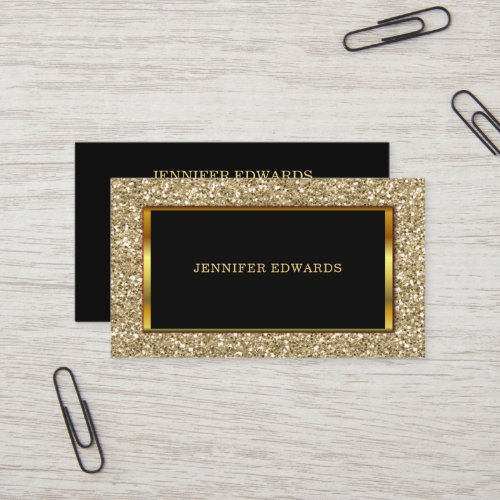 Modern Gold golden Glitter stylish professional Business Card