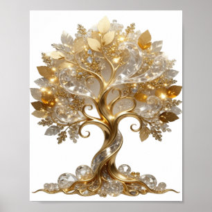 Modern Gold GOLDEN TREE OF LIFE Poster
