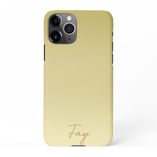 Modern gold gradient Luxury typography name iPhone 11Pro Case