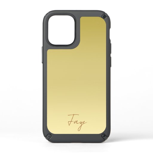Modern gold gradient Luxury typography name Speck iPhone 12 Mini Case