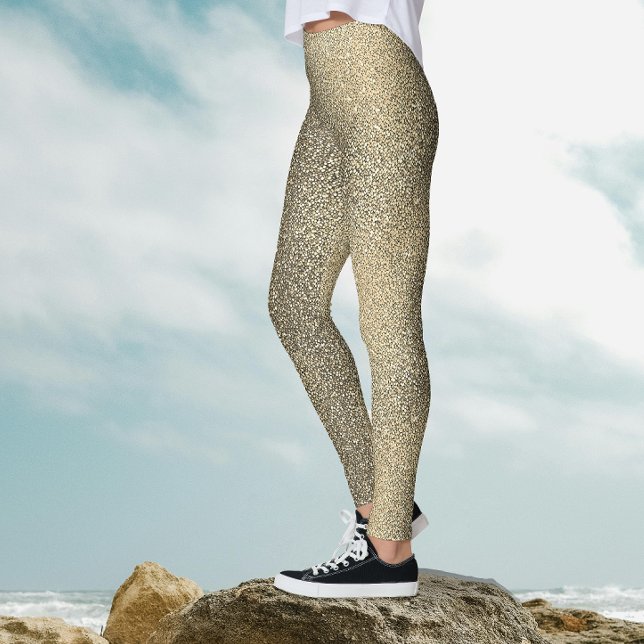 Modern Gold Gradient Sparkly Shiny Glitzy Glitter  Leggings (Creator Uploaded)