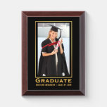 Modern Gold Graduation Photo Award Plaque at Zazzle