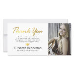 Modern Gold Graduation Photo Thank You Modern Gold Graduation Photo Thank You