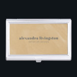 Modern Gold Gray Abstract Watercolor Custom Business Card Case<br><div class="desc">Modern Gold Gray  Abstract Watercolor Professional Custom Business Card Case</div>