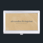 Modern Gold Gray Abstract Watercolor Custom Business Card Case<br><div class="desc">Modern Gold Gray  Abstract Watercolor Professional Custom Business Card Case</div>