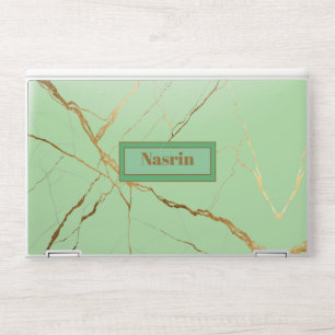 Modern Gold & gray Marble  Minimalist Luxury  HP Laptop Skin