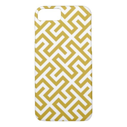 Modern gold greek key geometric patterns iPhone 87 case