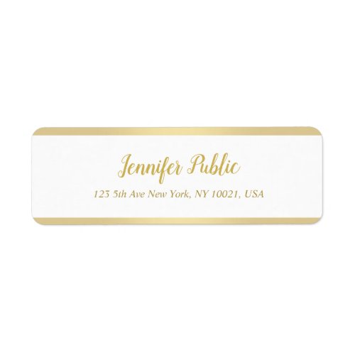 Modern Gold Hand Script Simple Elegant Template Label