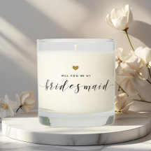 Modern Gold Heart Bridesmaid Proposal