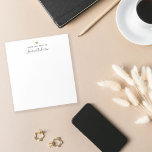 Modern Gold Heart Calligraphy Name Notepad<br><div class="desc">Custom-designed notepad featuring modern and simple gold heart design with your personalized calligraphy name.</div>