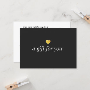 Modern Gold Heart Customer Gift Certificate