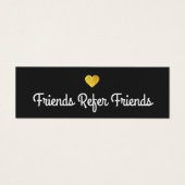 Modern Gold Heart Customer Referral Card (Front)