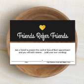 Modern Gold Heart Customer Referral Card