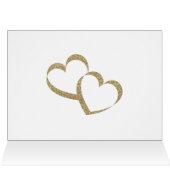 Modern Gold Heart Thank You Card (Inside Horizontal (Top))