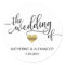 Modern Gold Heart White THE WEDDING OF Seals