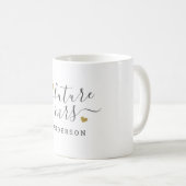 Modern Gold Hearts Future Mrs. Bride to Be Coffee Mug (Front Right)