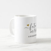 Modern Gold Hearts Future Mrs. Bride to Be Coffee Mug (Front Left)