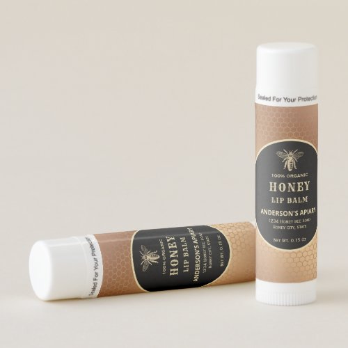 Modern gold honeybee   lip balm