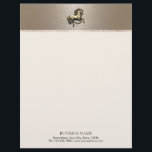 Modern Gold Horse Club Equine Training Equestrian Letterhead<br><div class="desc">Modern Gold Horse Club Equine Training Equestrian Letterhead.</div>