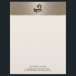 Modern Gold Horse Club Equine Training Equestrian Letterhead<br><div class="desc">Modern Gold Horse Club Equine Training Equestrian Letterhead.</div>