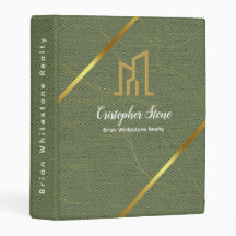 Modern Gold House Real Estate Olive Green Realtor