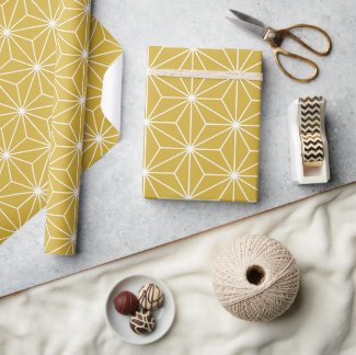 Modern Gold Japanese Geometric Pattern