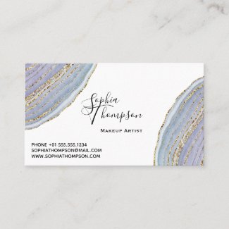 Modern Gold Lavender Geode Agate Appointment