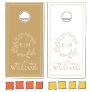 Modern Gold Leafy Crest Monogram Wedding Cornhole Set