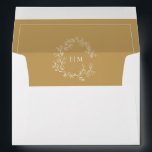 Modern Gold Leafy Crest Monogram Wedding Envelope<br><div class="desc">We're loving this trendy, modern gold wedding envelope! Simple, elegant, and oh-so-pretty, it features a hand drawn leafy wreath encircling a modern wedding monogram. https://www.zazzle.com/collections/gold_leafy_crest_monogram_wedding-119668631605460589 Contact designer for matching products to complete the suite, OR for color variations of this design. Thank you sooo much for supporting our small business, we...</div>