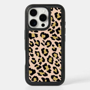 Modern Gold Leopard Cheetah Animal Print Pattern iPhone 16 Pro Case