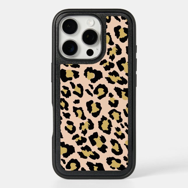 Modern Gold Leopard Cheetah Animal Print Pattern Otterbox iPhone Case (Back)