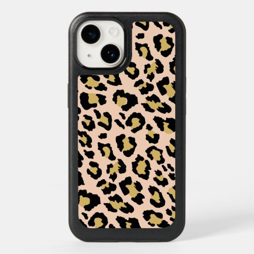 Modern Gold Leopard Cheetah Animal Print Pattern OtterBox iPhone 14 Case