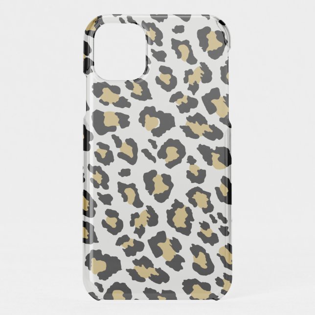 Modern Gold Leopard Cheetah Animal Print Pattern Uncommon iPhone Case (Back)