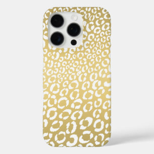 Modern Gold Leopard Cheetah Spots Animal Print iPhone 16 Pro Case