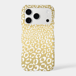 Modern Gold Leopard Outline iPhone 17 Pro Case