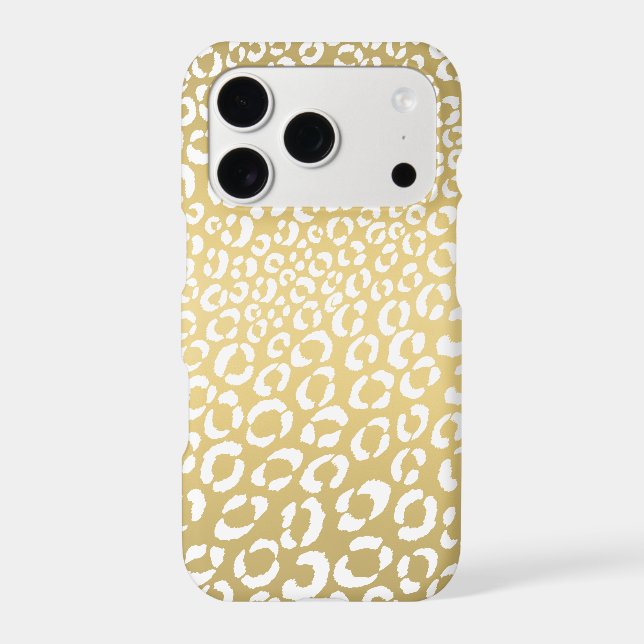 Modern Gold Leopard Outline Case-Mate iPhone Case (Back)