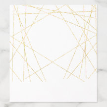 Modern Gold Line Wedding Envelope Liner