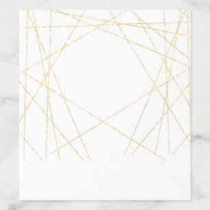 Modern Gold Line Wedding Envelope Liner