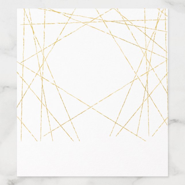 Modern Gold Line Wedding Envelope Liner (Design)