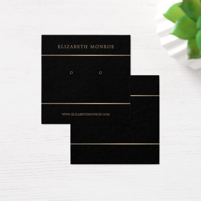 Modern Gold Lined Earring Holder, Jewelry Display (Desk)