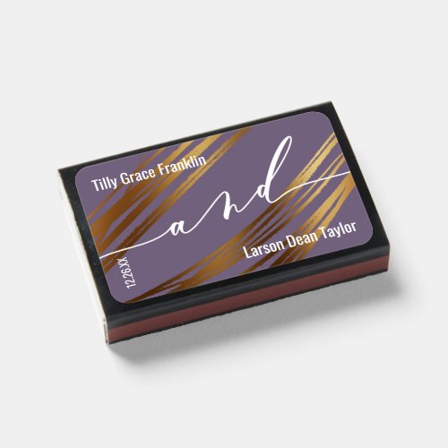 Modern Gold Lines Grape Compote Typography And Matchboxes