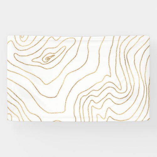 Modern Gold lines Minimalist Hand Drawn Design Banner