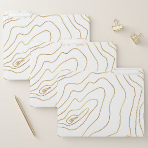Modern Gold lines Minimalist Hand Drawn Design File Folder