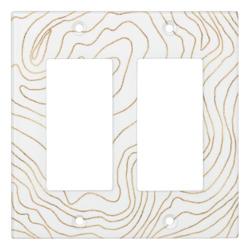Modern Gold lines Minimalist Hand Drawn Design Light Switch Cover