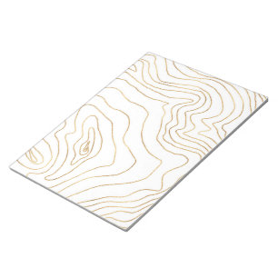 Modern Gold lines Minimalist Hand Drawn Design Notepad