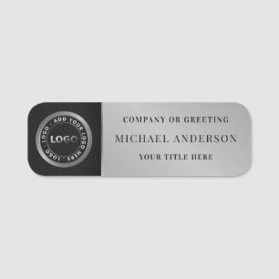 Modern & Gold Logo Corporate Professional Employee Name Tag