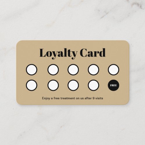 Modern Gold Logo Customer Loyalty Punch Card