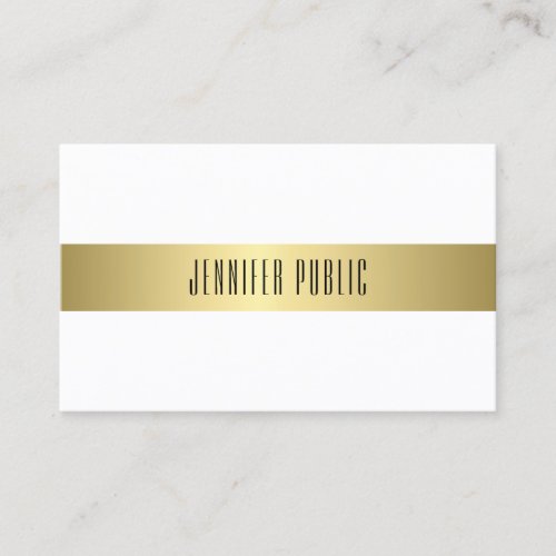 Modern Gold Look Design Beautiful Sleek Plain Business Card