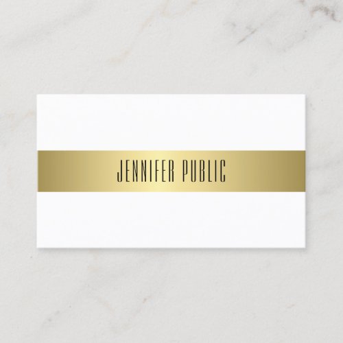 Modern Gold Look Design Smooth Plain Attractive Business Card