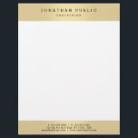 Modern Gold Look Elegant Glamorous Template Trendy Letterhead<br><div class="desc">Modern Gold Look Elegant Glamorous Template Trendy Letterhead.</div>